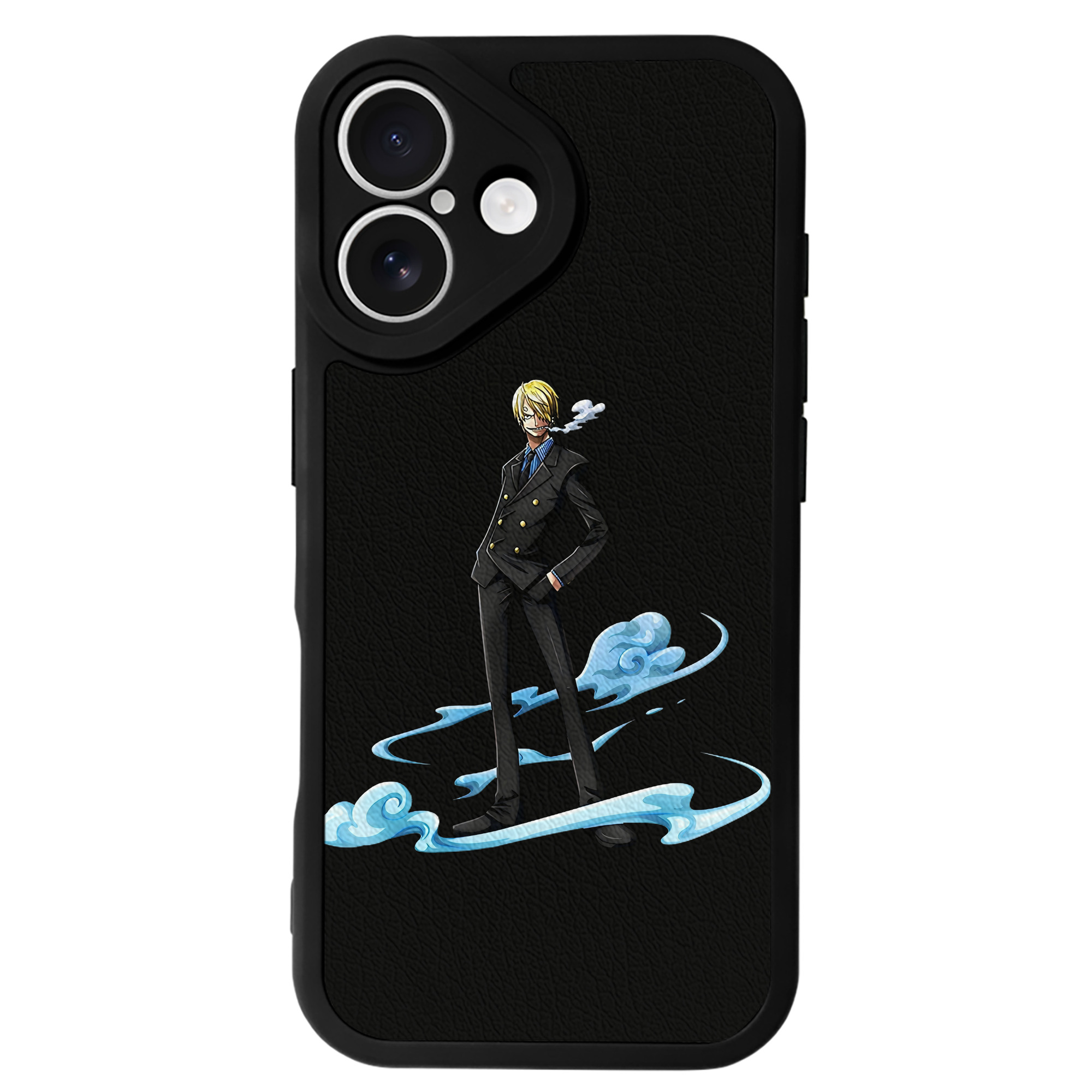 （画像用） ワンピース サンジ ONE PIECE Sanji 【iPhone 16シリーズ対応】シリコンスマホケース（レザー調） 材質：シリコン